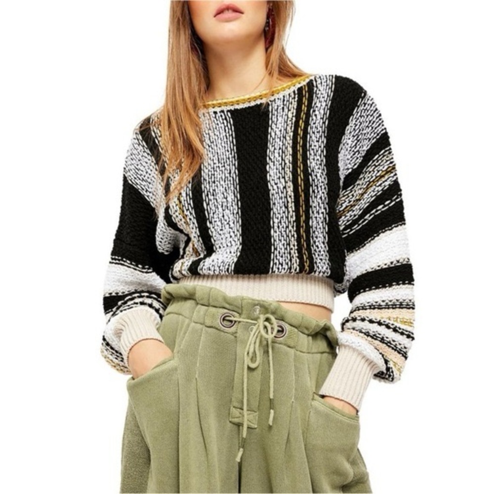 Free People Show Me Love Cropped Sweater - Picture 3 of 10